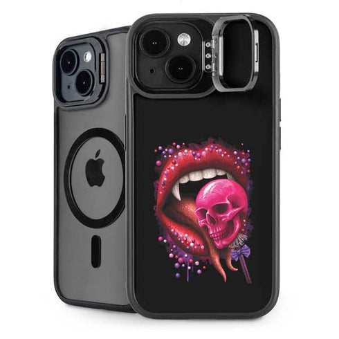 Vampire Skull Lollypop by Sarah Richter iPhone 14 Kickstand Case